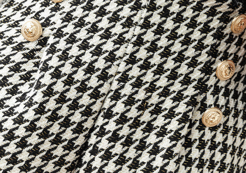 Houndstooth Tweed Shorts