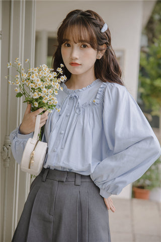 Essential Ruffle Trim Blouse