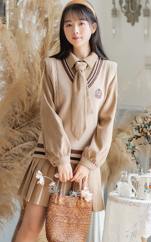 Prep School Vest & Dress Set