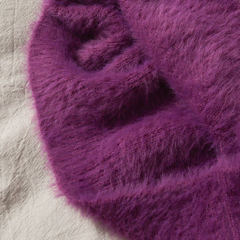 Fuzzy High Neck Sweater