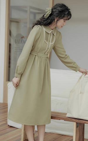 Sunday Tea – Langärmliges Midikleid