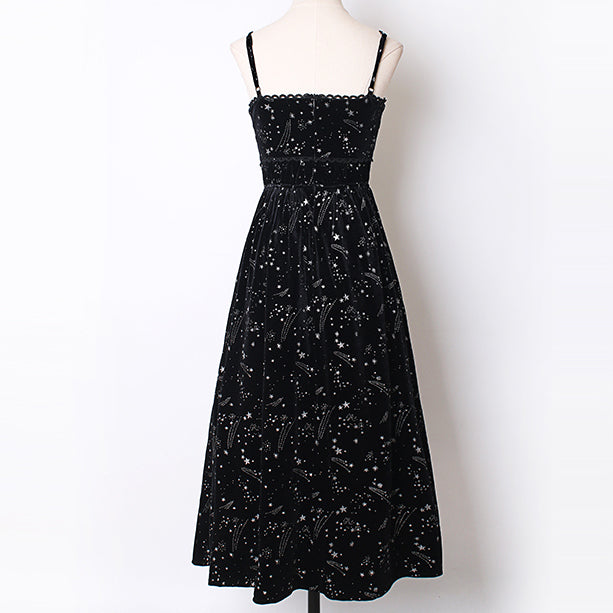 Starry Velvet Cami Midi Dress