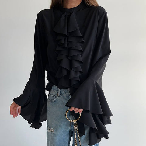 White Chiffon Blouse Elegant Spring Top