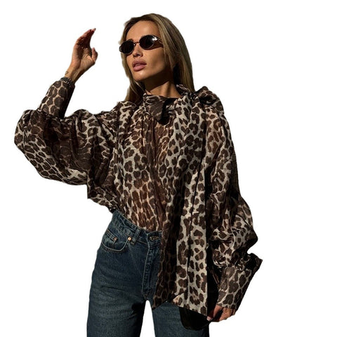 Leopard Print Long Sleeve Shirt
