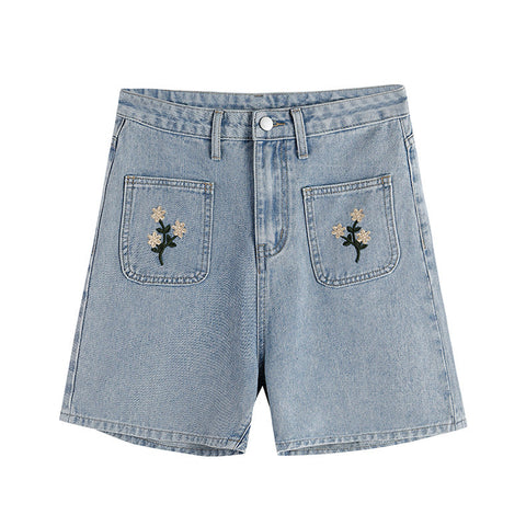 Posy Pockets Embroidered Shorts