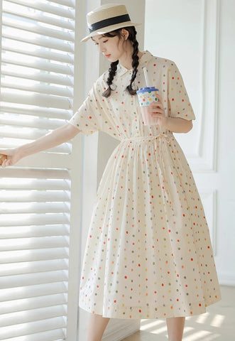 Skittles Polka Dot Shirt Dress