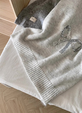 Sequin Bow Sweater