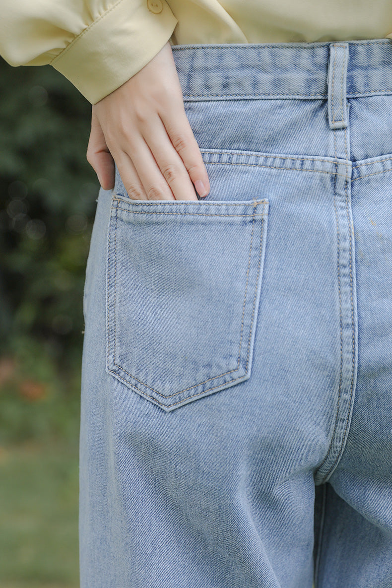 Retro Hearts Embroidered Jeans