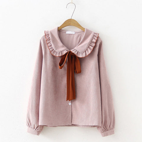 Peter Pan Collar Button Up Shirt