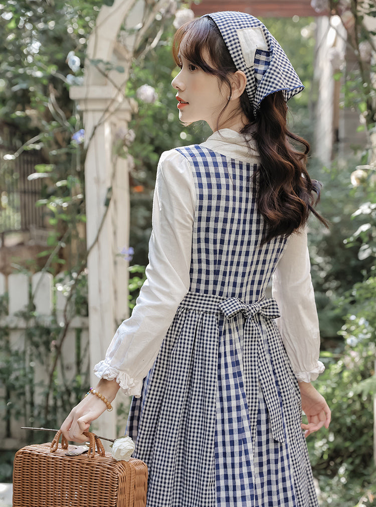 Gingham Pastures Twofer Midi Dress