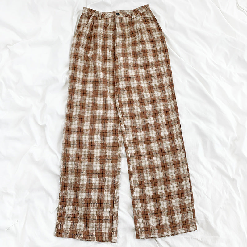 Fall Checkered Plaid Pants