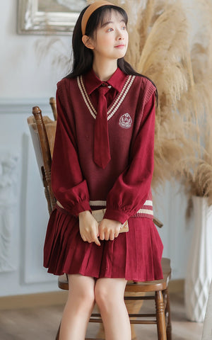 Prep School Vest & Dress Set