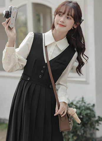 Journalist Midi Pinafore Set