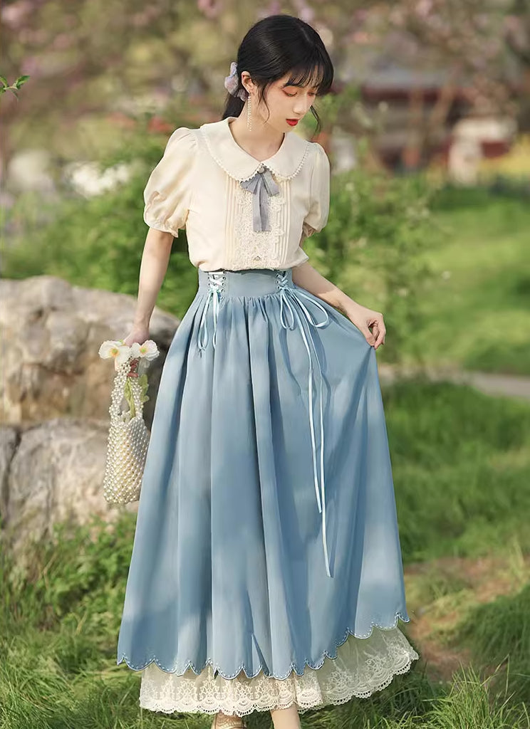 Evergarden Short Sleeve Blouse & Skirt Set