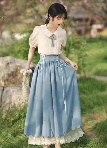 Evergarden Short Sleeve Blouse & Skirt Set