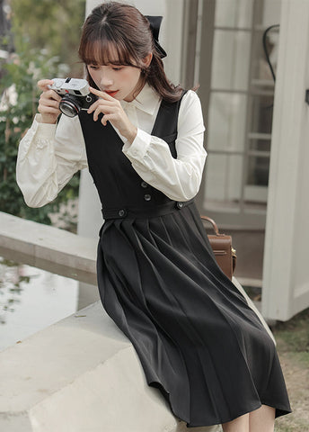 Journalist Midi Pinafore Set
