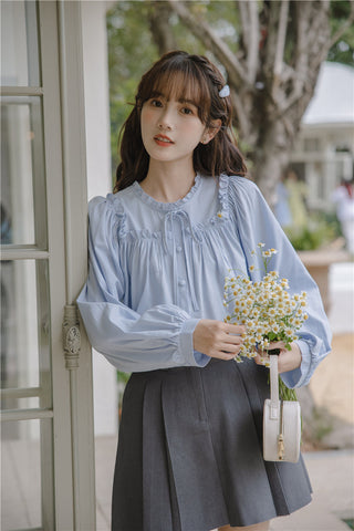 Essential Ruffle Trim Blouse