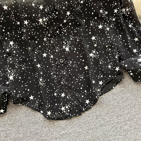Sheer Starry Button Up Shirt