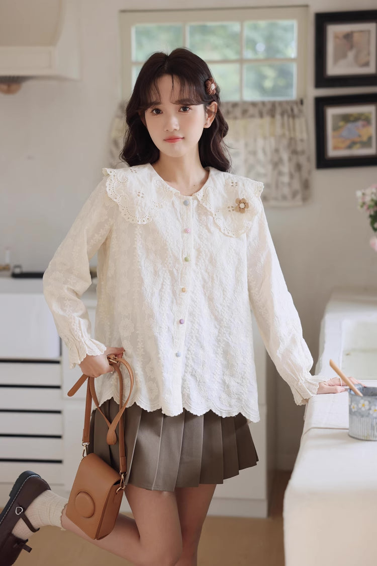 Floral Broderie Blouse