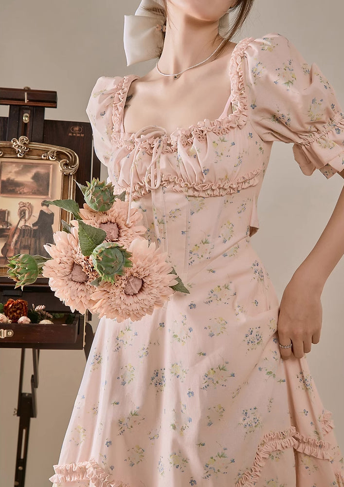 Vestido floral para el té de la tarde