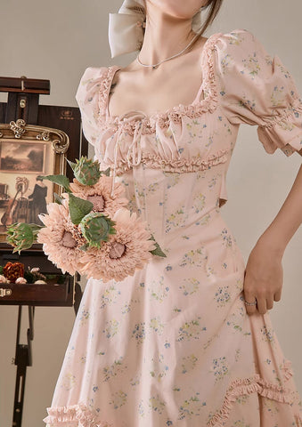 Vestido floral para el té de la tarde