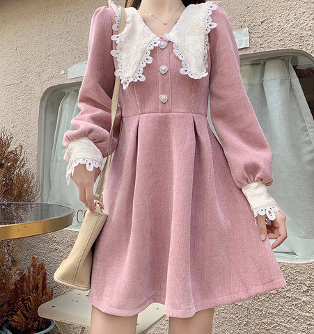 Sweet Love Peter Pan Knit Dress