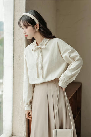 Ruffle Tie Blouse