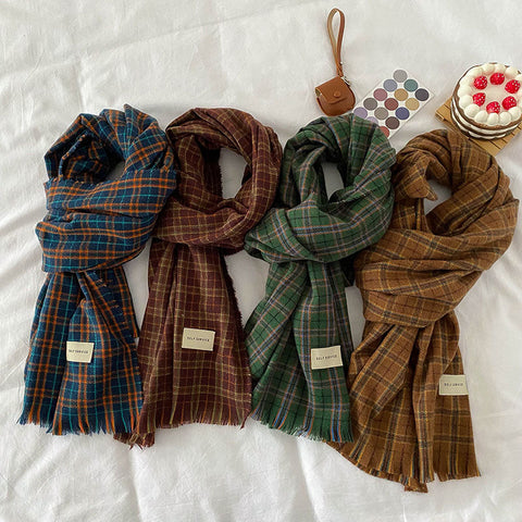 Cozy Fall Plaid Scarf