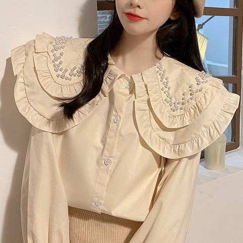 Pearl Peter Pan Button Up Shirt