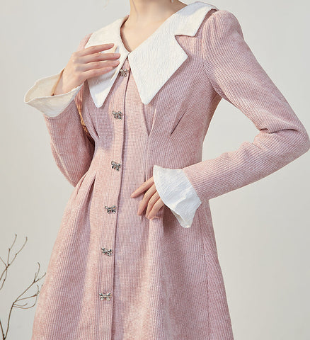 Sweet Bow Peter Pan Knit Dress