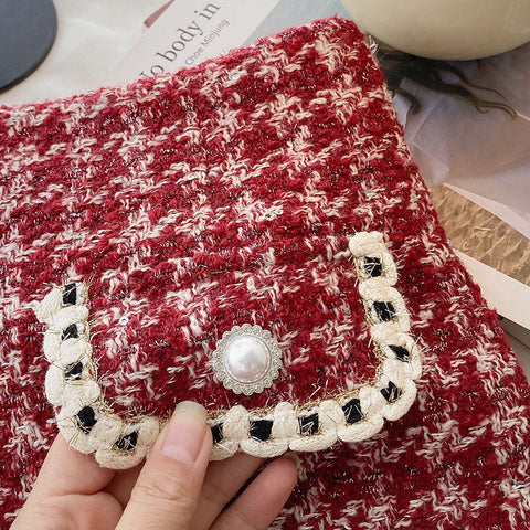 Preppy-karierter Tweedrock