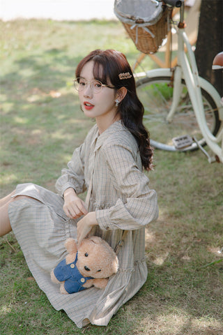 Curiosity Plaid Shirt Dress