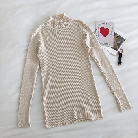 Basic-Pullover mit Stehkragen