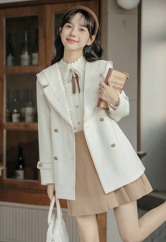 Flower Pop Short Trench Coat