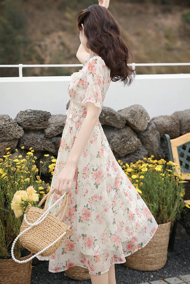 Peony Blush Midi Dress