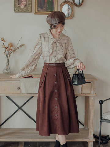 Button Up Suede Pinafore Dress