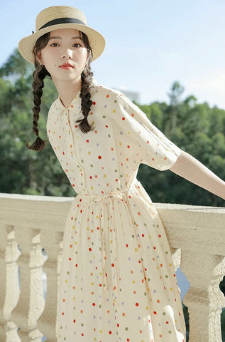Skittles Polka Dot Shirt Dress