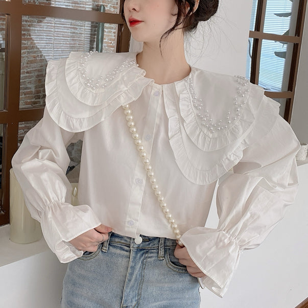 Pearl Peter Pan Button Up Shirt