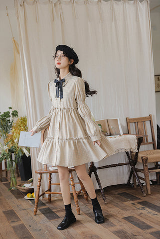 Curiosity Plaid Shirt Dress