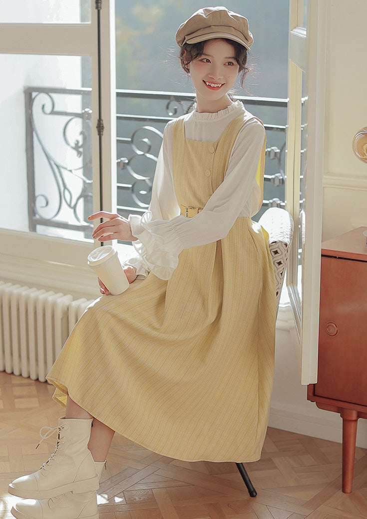 Vestido estilo pichi de rayas pastel