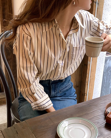 Everyday Stripe Button Up Shirt