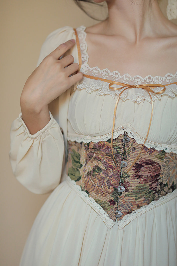 Rustic Floral Waist Corset