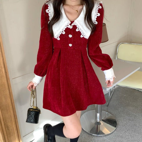 Sweet Love Peter Pan Knit Dress