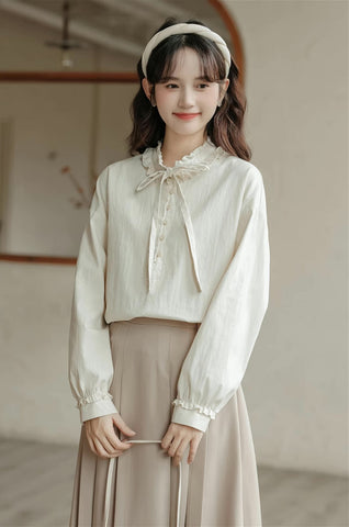 Ruffle Tie Blouse