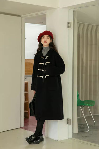 Basic Toggle Button Midi Coat