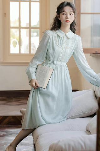 Sunday Tea – Langärmliges Midikleid