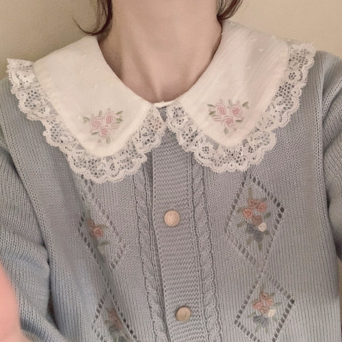 Camisa abotonada de Peter Pan con rosas