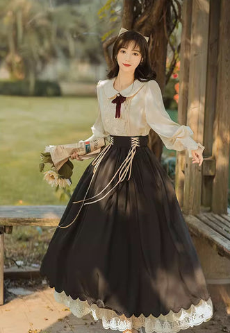 Conjunto de blusa y falda Evergarden