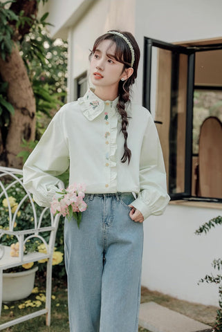 Floral Bouquet Embroidered Blouse