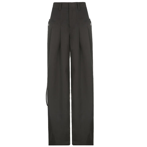 Cross Over Pleated Tailored Pants